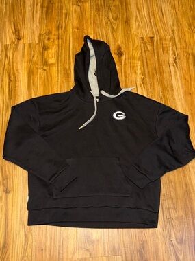 Antigua women XL Black Hooded Sweatshirt hoodie football Georgia greenbay nwt
